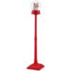 5 Ft Musical Christmas Street Lamp Snow Globe Lantern on Stand-Red