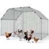 Large Metal Chicken Coop for 10-20 Chickens Chicken Run with Waterproof Cover
