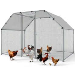 Large Metal Chicken Coop for 10-20 Chickens Chicken Run with Waterproof Cover