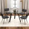 Kitchen Faux Leather Upholstered Dining Chair Set of 4