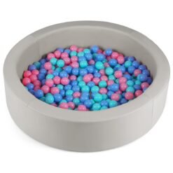 Ball Pit for Toddlers Baby Foam Ball Pit with Ocean Balls Soft Round Kids Ball Pool-Grey