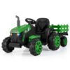 24V Ride On Tractor with RGB LED Headlights and Parent Remote Control-Green