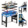 10-in-1 Combo Game Table Set with Storage Bag and Accessories-Blue