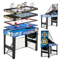 10-in-1 Combo Game Table Set with Storage Bag and Accessories-Blue