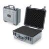 Portable Grey Waterproof Hard Case with Customizable Fit Foam-Grey-34 x 31 x 16 cm