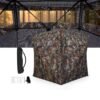 360 Degree One-way See-through Hunting Blind 4 People Ground Blind with Silent-slide Windows