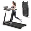 Max 2.25 HP Walking Running Jogging Exercise Machine with LED Display-Black