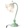 Vintage Nightstand Lamp with Lily of the Valley Acrylic Lampshade-Green