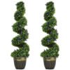HOMCOM Set of Two 115cm Artificial Lavender Trees
