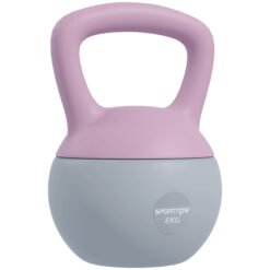 SPORTNOW 8KG Soft Kettlebell, Kettlebell with Non-Slip Handle for Home Gym, Weight Lifting, Strength Training, Purple/Grey