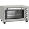 HOMCOM 21L Mini Countertop Oven, 100C-230C Adjustable Temp - Silver Tone