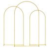 Outsunny Wedding Arch Frame Set, 2.2, 2, 1.8 m Metal Arch Backdrop Stand Set of 3, Balloon Arch Stand Set for Birthday Party, Bridal Shower, Graduation, Ceremony, Banquet Decorations, Gold Tone