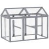 PawHut Large Chicken Run, Wooden Chicken coop, with Combinable Design - Wood Effect