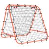 HOMCOM Double Sided Football Rebounder Net, Football Rebound Goal with Five Adjustable Angles, Orange