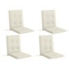Outsunny Set of Four Padded Garden Seat Cushions - White