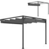 Outsunny 3 x 3 m Pergola, with Sliding Canopy - Grey