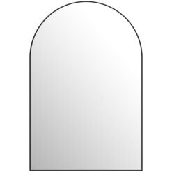 HOMCOM 60 x 90cm Arched Home Mirror - Black
