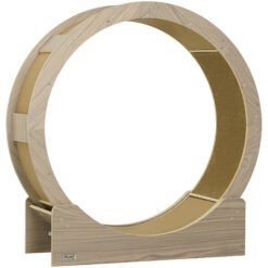 PawHut Cat Wheel with Brake, Scratching Pads - Walnut Brown