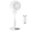 HOMCOM 9'' Air Circulator Fan 3 Speed 3 Mode, 70 Oscillation 90 Vertical Tilt, Remote Controller, for Living Room, Bedroom, Office, White