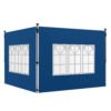 Outsunny Set of 2 Gazebo Side Panels - Blue