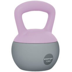 SPORTNOW 12KG Soft Kettlebell, Kettlebell with Non-Slip Handle for Home Gym, Weight Lifting, Strength Training, Purple/Grey