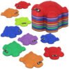 AIYAPLAY 9-Piece Balance Stepping Stones with Non-Slip Edge, Indoor Outdoor Obstacle Course for Ages 3-8 Years, Multicoloured