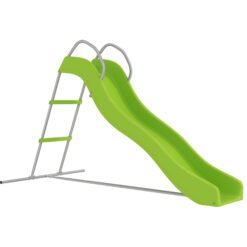 AIYAPLAY Freestanding Kids Slide with Climbing Ladder, Outdoor Playground Equipment for Ages 3-8 Years, Green