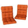 Outsunny Set of Two Padded Outdoor Seat Cushions - Orange