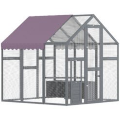 PawHut Large Walk In Chicken Run with Waterproof & Anti-UV Cover, for 6-8 Chickens, for Garden, Farm, 5.5' x 6' x 6'