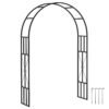 Outsunny Steel Garden Arch, 2.2m High x 1.5m Wide Metal Garden Trellis for Climbing Plants Roses Wisteria Vines, Outdoor Wedding Arch for Bridal Party Ceremony Decoration, Black