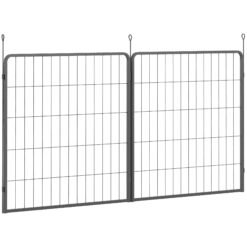 PawHut Two-Piece Dog Pen Expansion Pack for Medium Dogs, 80cm Tall Animal Pen with Three Connecting Stakes