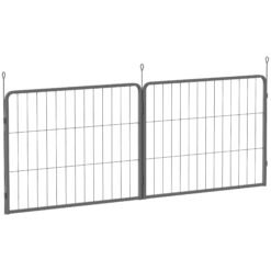 PawHut 2 Piece Dog Pen Expansion Pack for 60cm High Pet Playpen with 3 Stakes, for Small Dogs