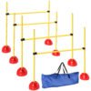 PawHut 4-piece Dog Agility Equipment with 4 Hurdles, Bag for Jump, Training, Yellow