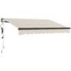 Outsunny 2.5 x 3m Electric/Manual Awning, with Remote - Beige