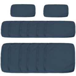 Outsunny Set of 14 Mixed Cushion Covers - Blue
