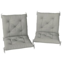Outsunny Set of Two Outdoor Seat Cushions - Light Grey