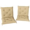 Outsunny Set of Two Outdoor Seat Cushions - Khaki