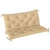 Outsunny Two-Seater Bench Cushion - Khaki
