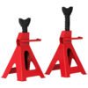 HOMCOM Axle Stands 2 Ton Car Jack Stands Pack of 2, 28-42.5 cm Height Adjustable Support Jack Stand, Heavy Duty Car Lift Tool for Vehicles, Caravans, Workshops, Garages, Red