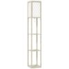HOMCOM Three-Shelf Standing Lamp - Oak/White