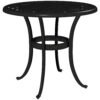 Outsunny Outdoor Garden Table, Cast Aluminium Patio End Table with Anti-slip Foot Pads for Garden, Patio, Balcony, 60 x 52.5cm, Black