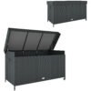 Outsunny 627 L Rattan Storage Box - Black