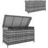 Outsunny 627 L Rattan Storage Box - Dark Grey