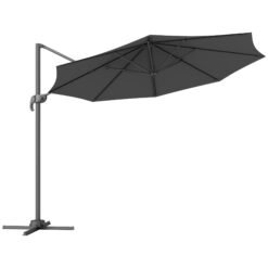 Outsunny 3 x 3m Overhanging Cantilever Parasol - Black