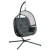 Outsunny Hanging Egg Chair, with Cushion - Dark Grey