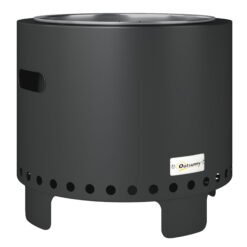 Outsunny Smokeless Steel Fire Pit, with Poker - Grey