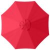 Outsunny 3 m Replacement Parasol Canopy with Top Vent, UPF 50+ Garden Parasol Replacement Canopy, 8 Rib Parasol Cover Replacement Fits Various Frames, Red