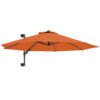 Outsunny 3(m) Wall-Mounted Parasol Shade, with Handle - Orange