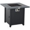 Outsunny 71 x 71cm 40000 BTU Gas Firepit Table - Black/Dark Grey