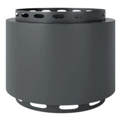 Outsunny Smokeless Fire Pit, 48.5cm Portable Wood Burning Firepit with Poker for Garden Camping Bonfire Party, Metal, Dark Grey